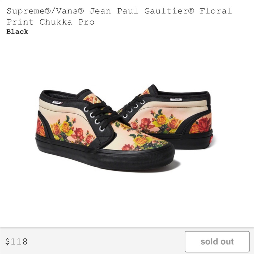 Supreme Jean paul Gauthier Chukka pro size 8.5